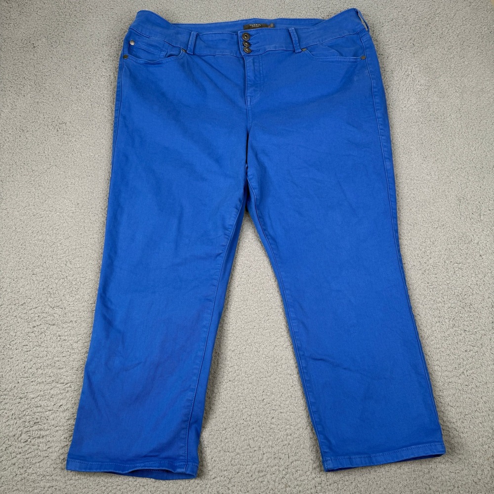 Torrid Crop Jegging Womens 20 Blue Super Soft Skinny Plus Size Stretch Pants